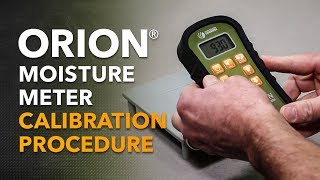 Orion Moisture Meter Calibration Procedure